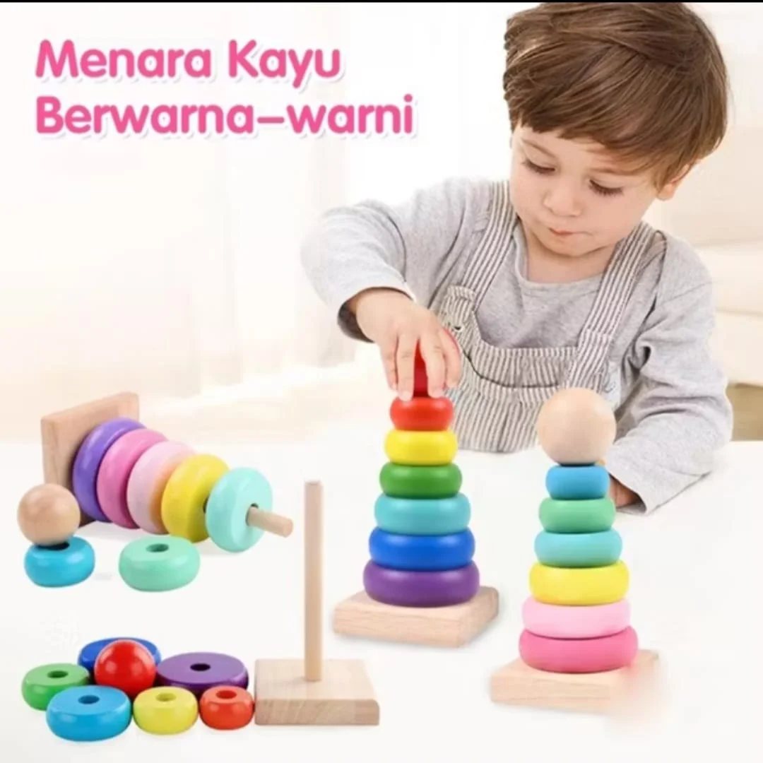 Donat Susun Kayu ( Pastel )